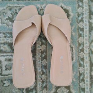 Leather Open Toe and Back Heels